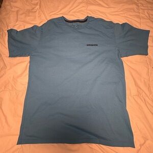 Patagonia Sky Blue “Save Our Home Planet” Organic Cotton Tee Size M